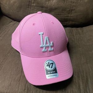 Pink Los Angeles Dodgers 47 Brand Adjustable Hat